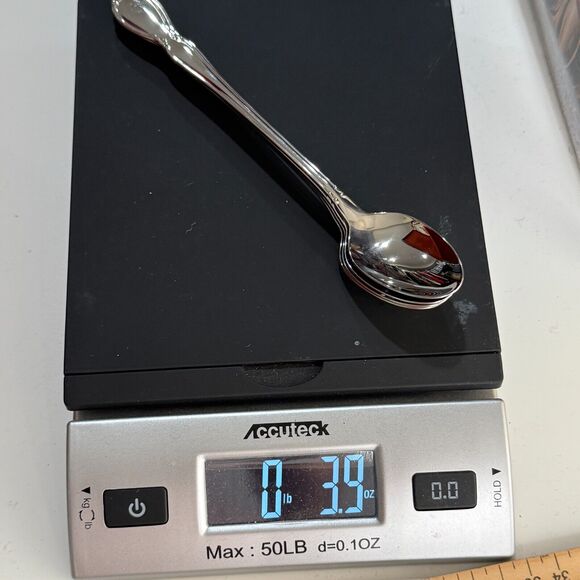 Oneida Community CHATELAINE Stainless Betty Crocker Flatware 4 Dessert Spoons - Picture 6 of 6